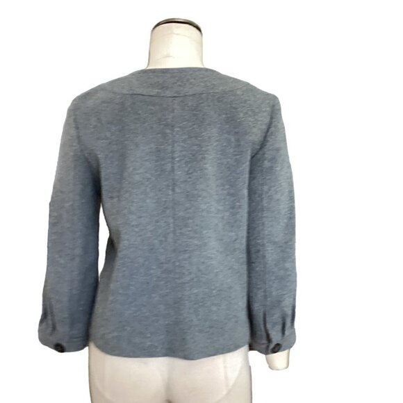 J‎ Crew Pippa Double Breasted Wool/Cashmere Cropped Sz 6 Gray Jacket 226H - Picture 6 of 9